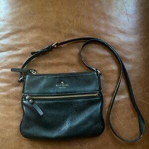 Kate Spade Black Crossbody Bag with Gold Accents